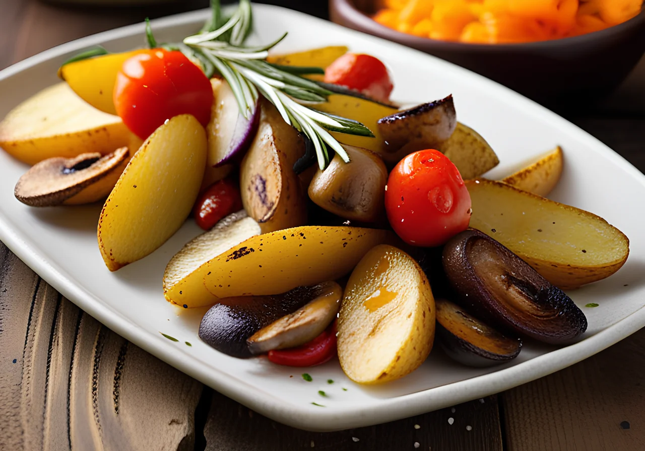 Pan‑fried Potatoes with Vegetables