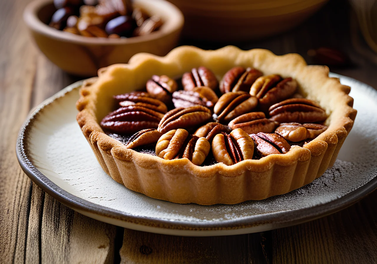 Nut Tart with Molasses
