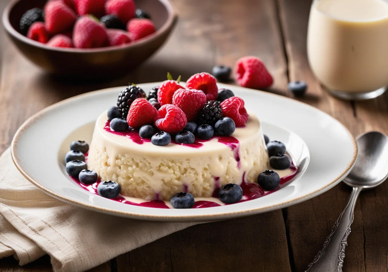 Rice Pudding with Berries