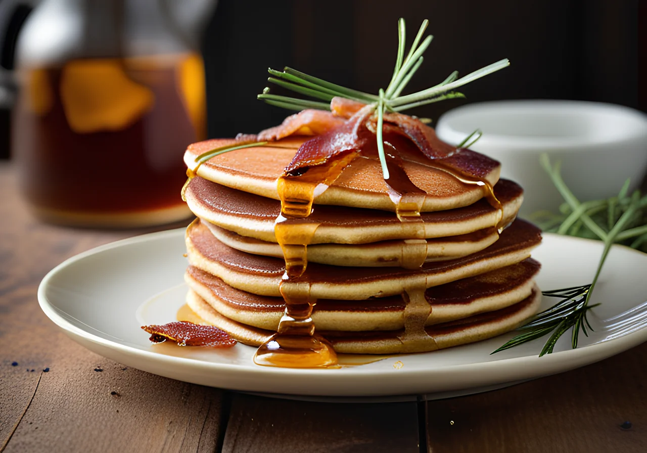Buckwheat Pancakes with Bacon
