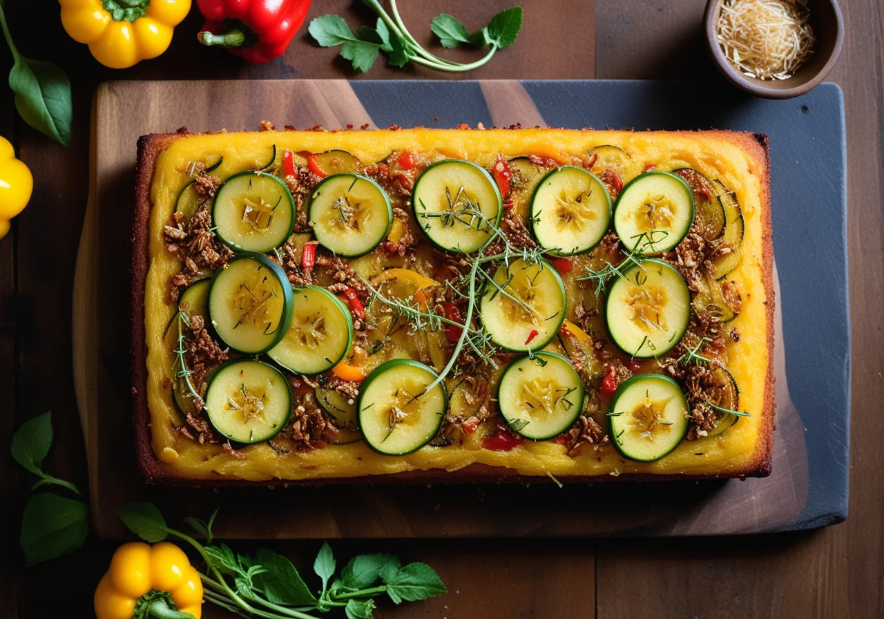 Polenta Vegetable Cake