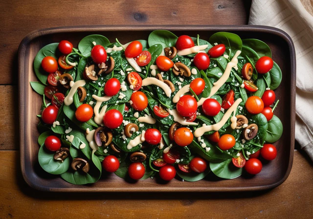 Spinach Salad with Mushrooms