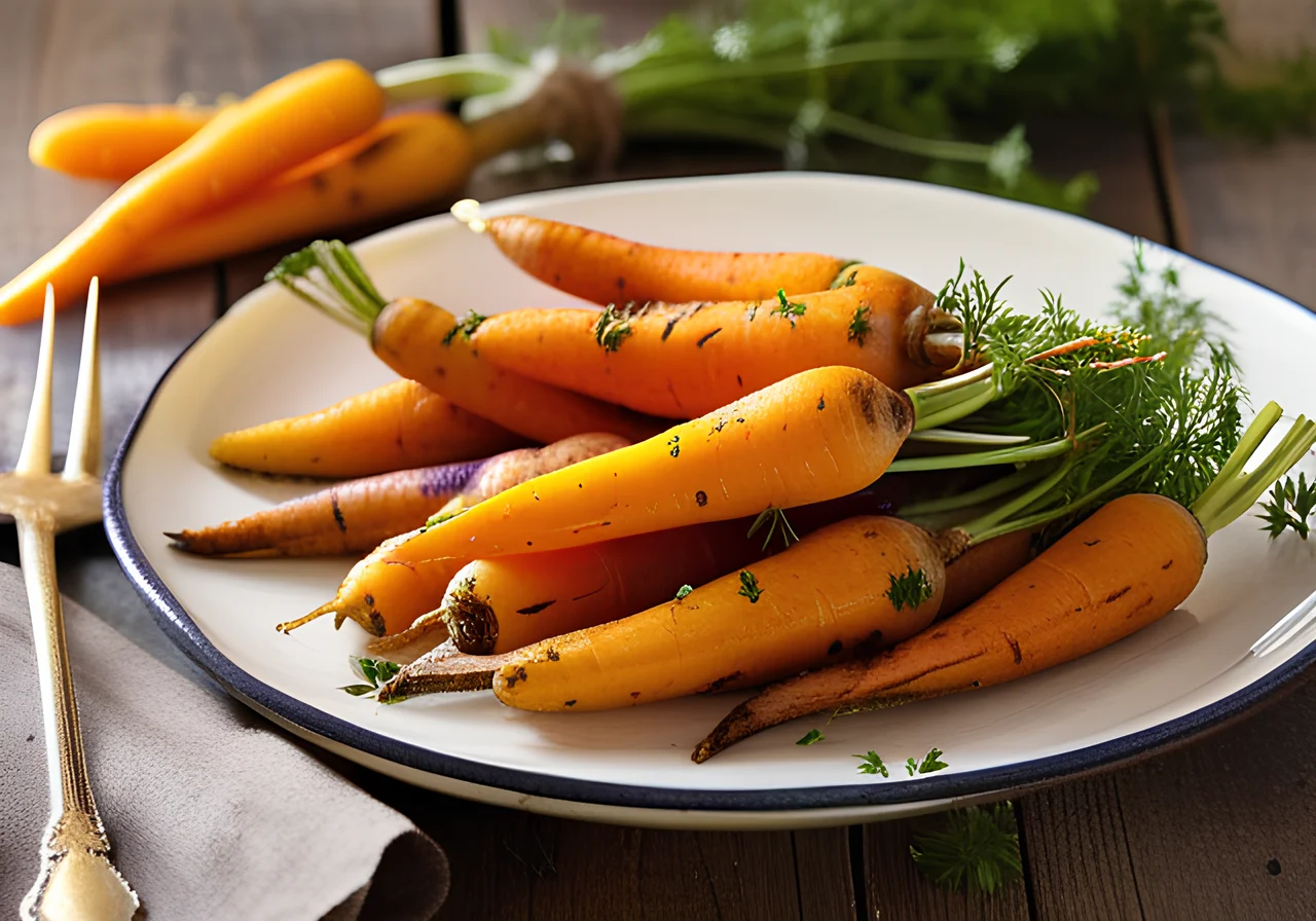 Roasted Carrots with Savory Dip