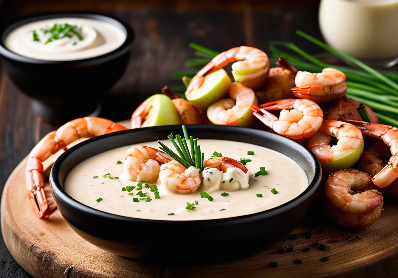 Shrimp Fondue with Various Sauces