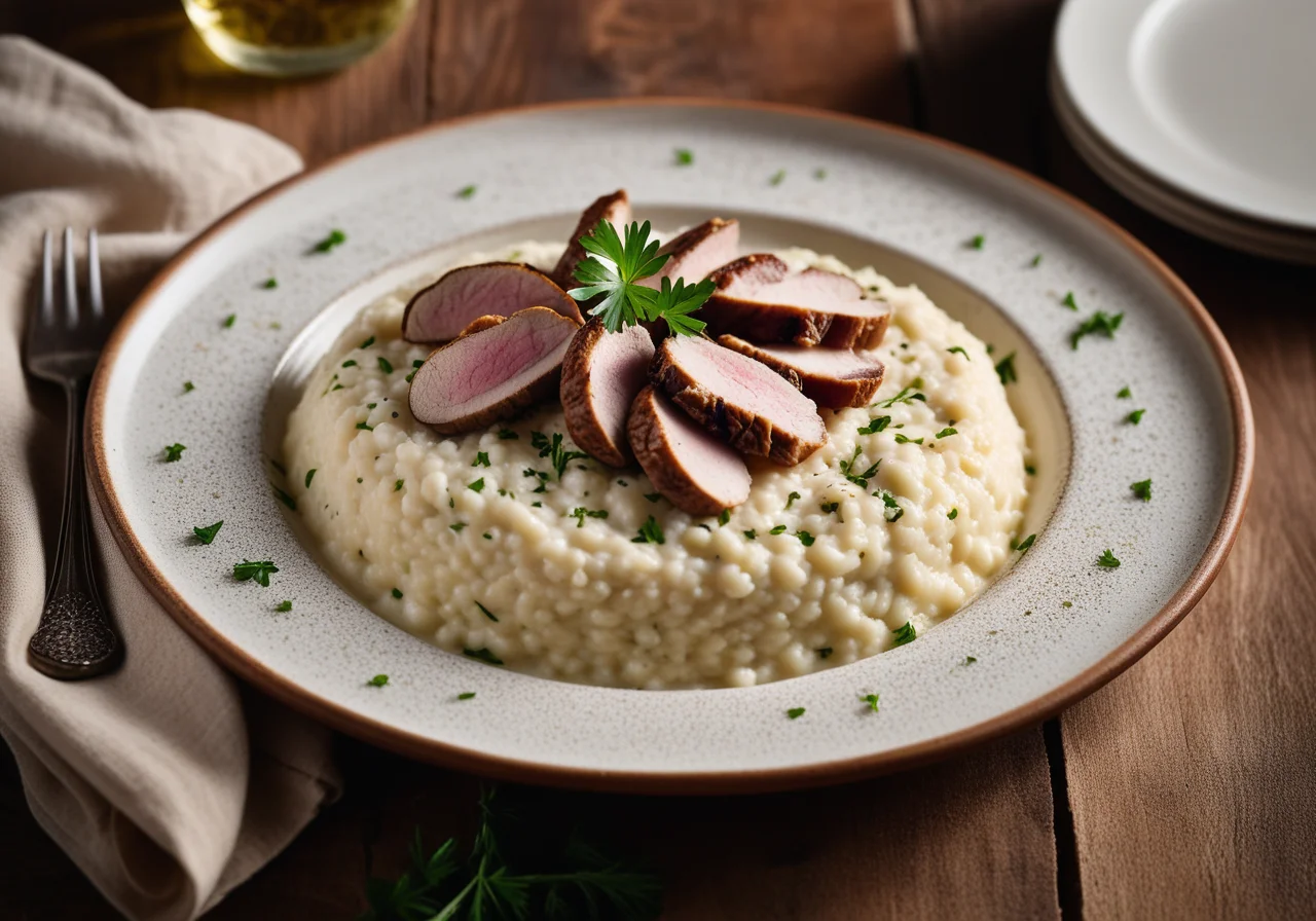 Rabbit on Risotto
