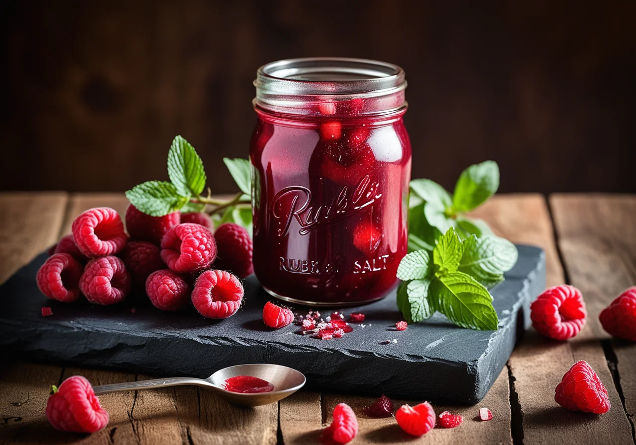 Rhubarb Chutney with Raspberries