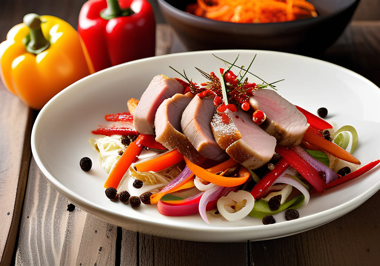 Pork Tenderloin with Wok Vegetables