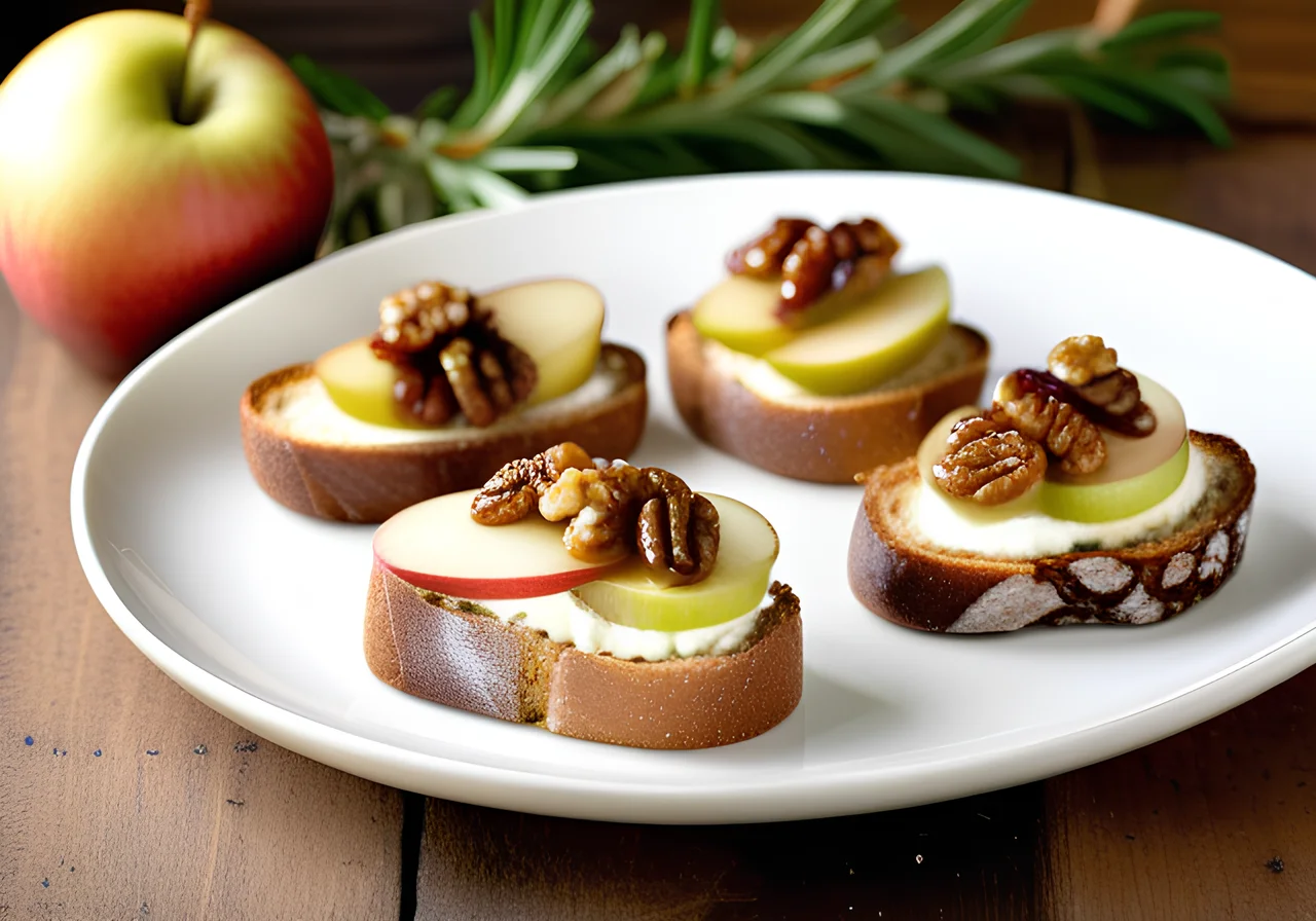 Walnut Goat Cheese Crostini