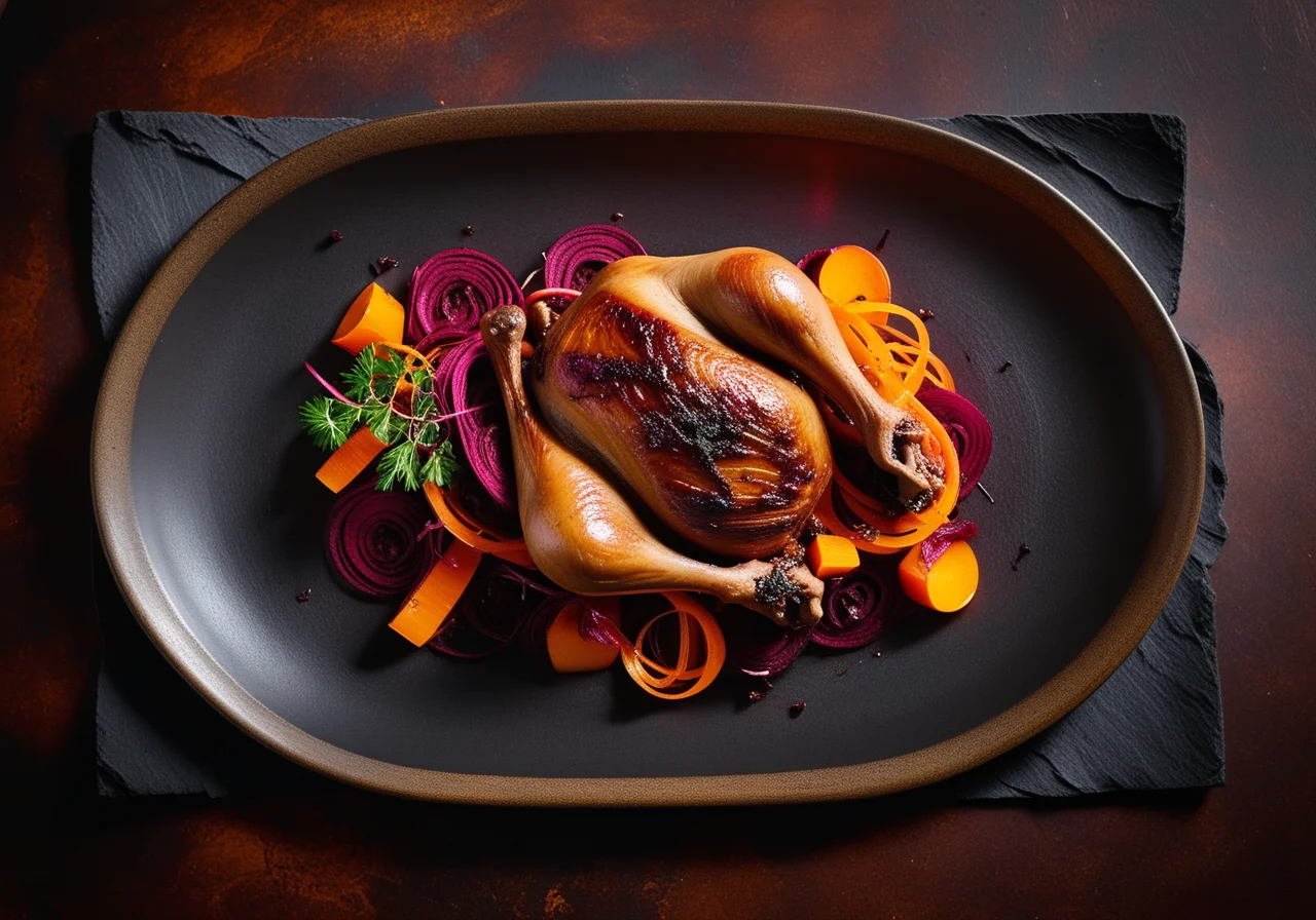 Duck Leg with Beets
