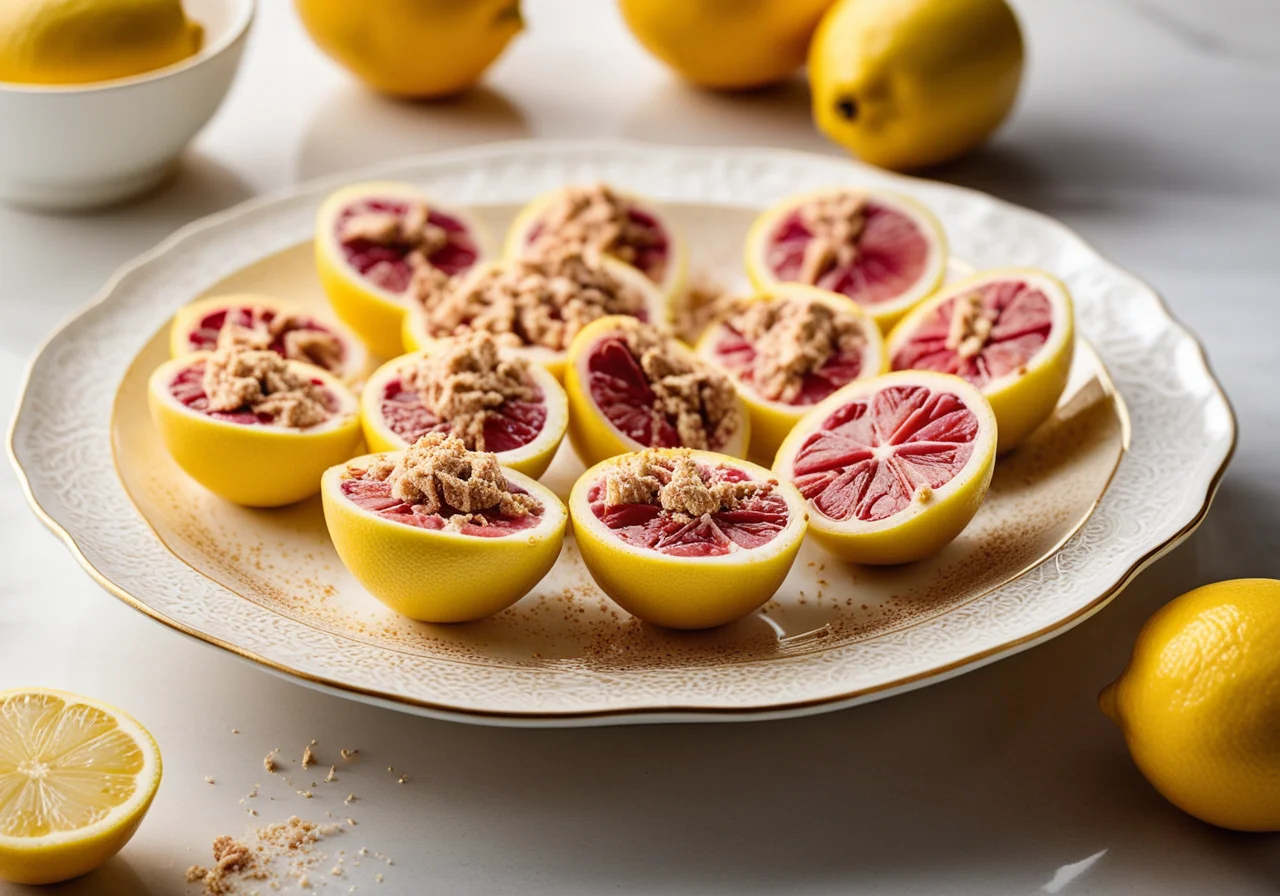 Lemon Filled with Tuna Cream