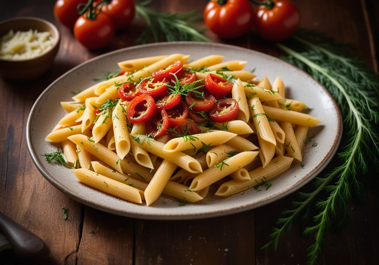 Penne rigate with Tomato Sauce and Salsiccia