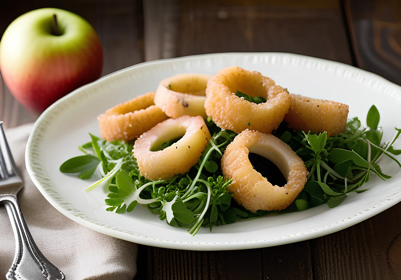 Cress Apple Salad with Langostinos