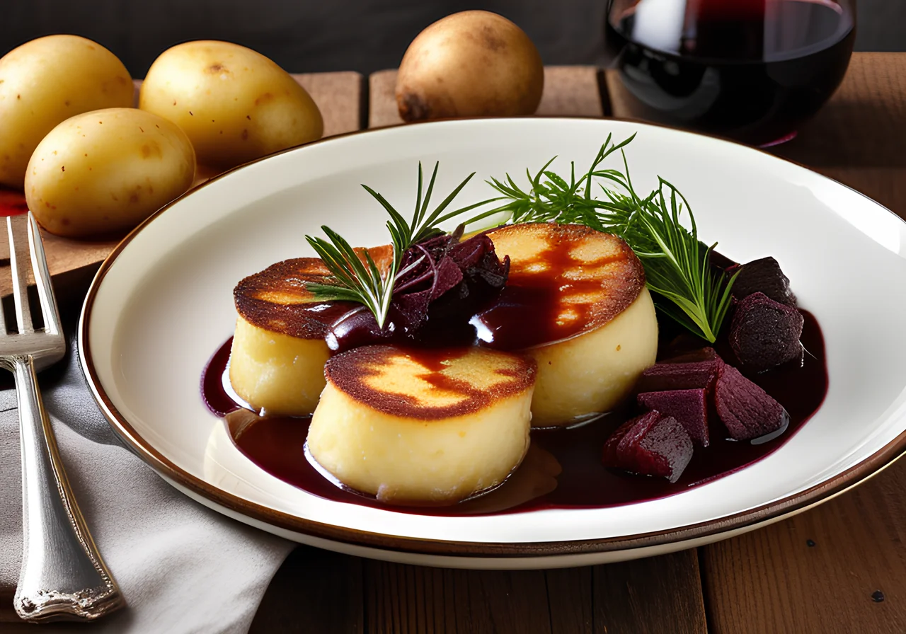 Sour Roast with Potato Dumplings