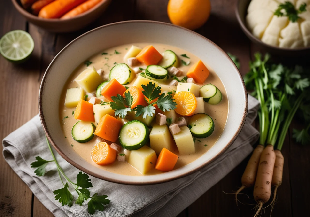 Vegetable Stew with Cream Sauce