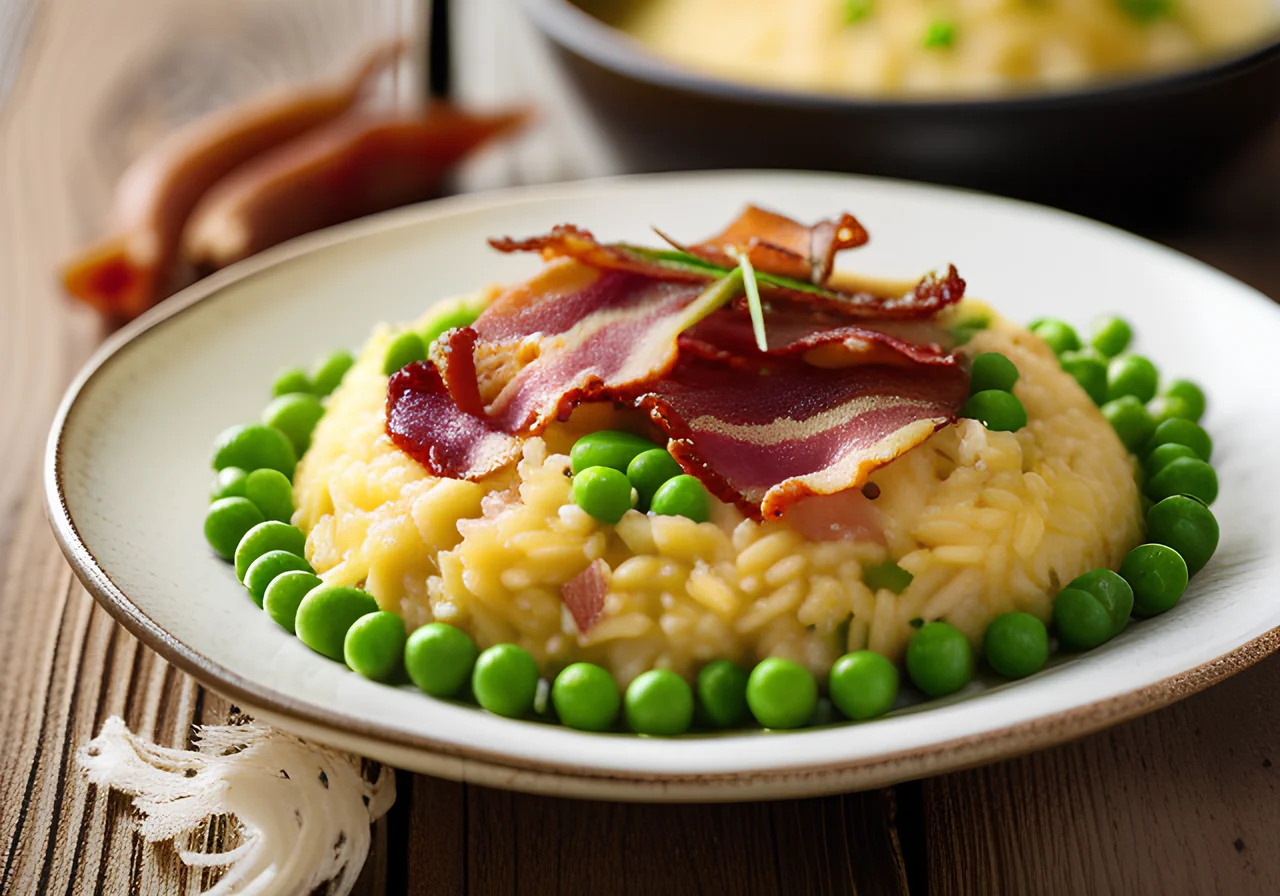 Risotto with Bacon and Peas