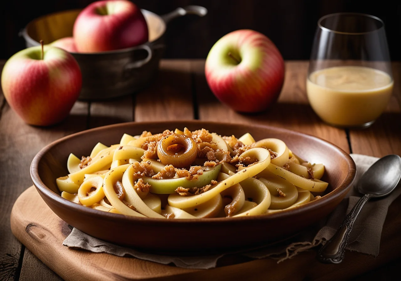 Pasta Gratin with Apples