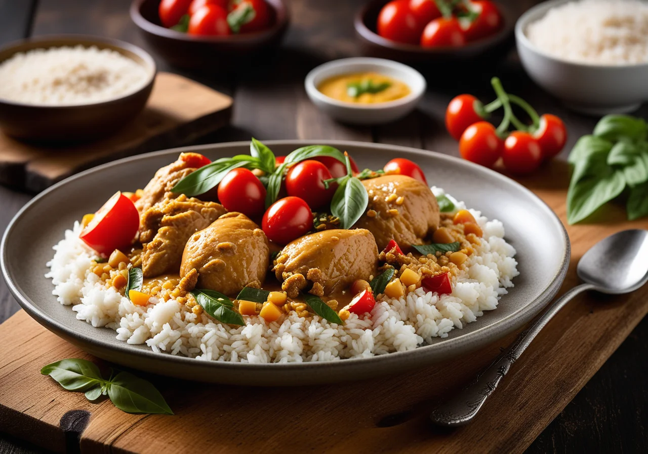 Chicken Curry on Wheat