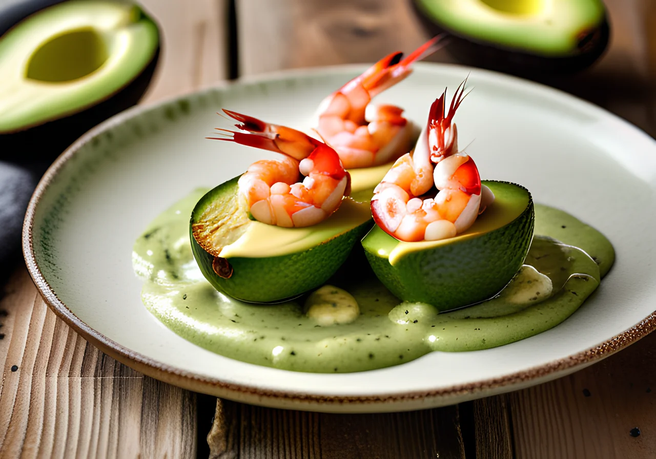 Stuffed Avocado with Wild Garlic