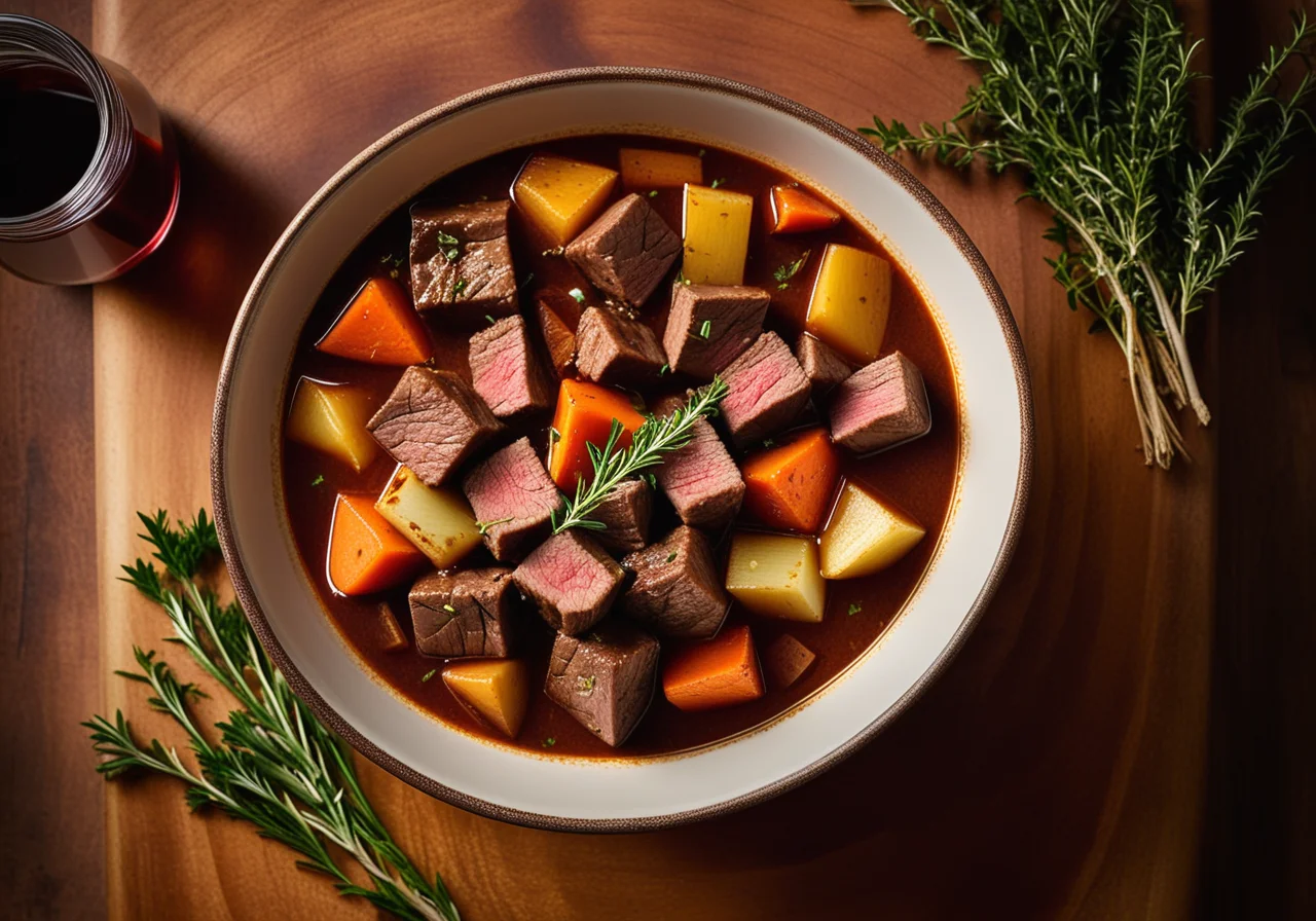 Beef Stew with Mulled Wine Sauce