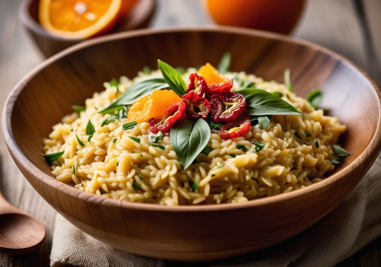 Wild Garlic Risotto with Dried Tomatoes