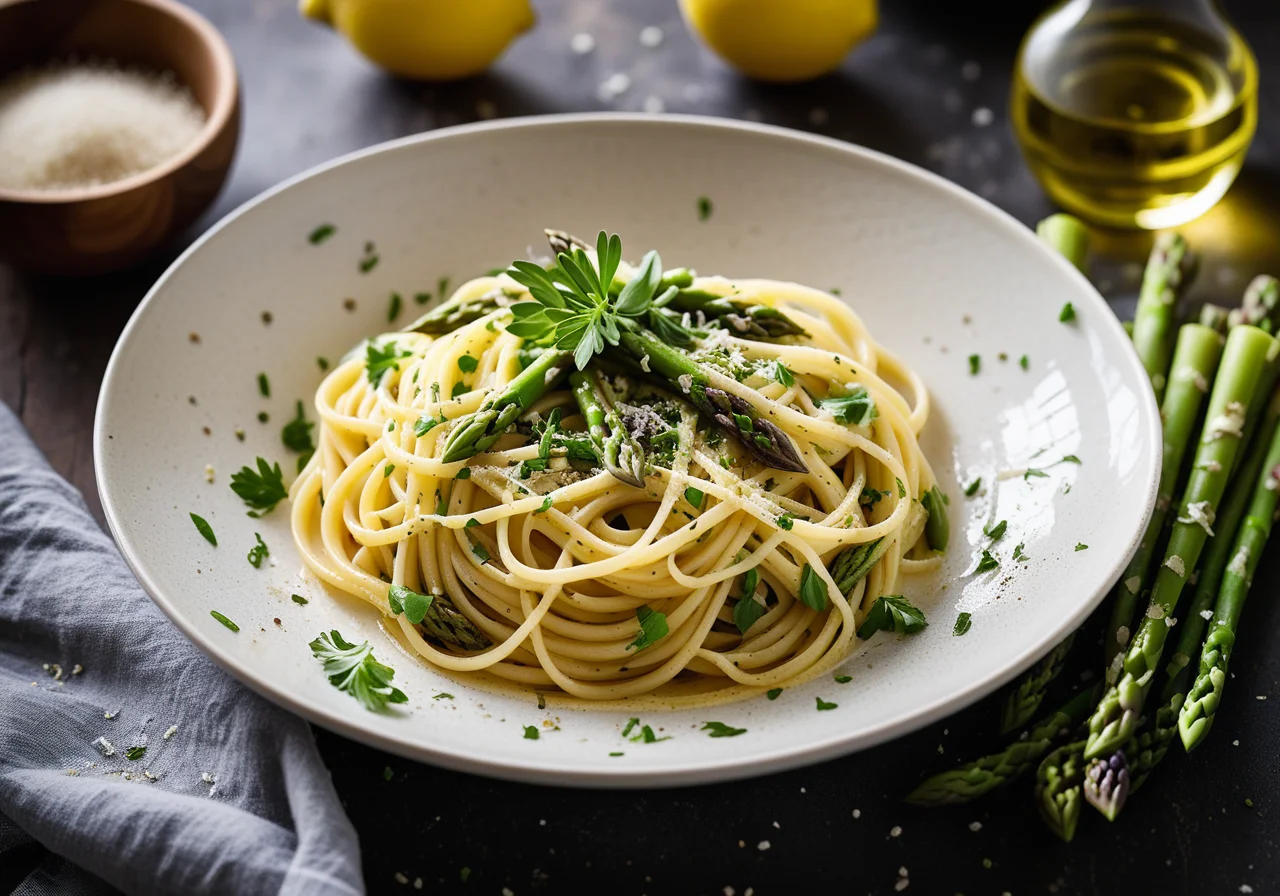 Pasta with Asparagus and Parsley