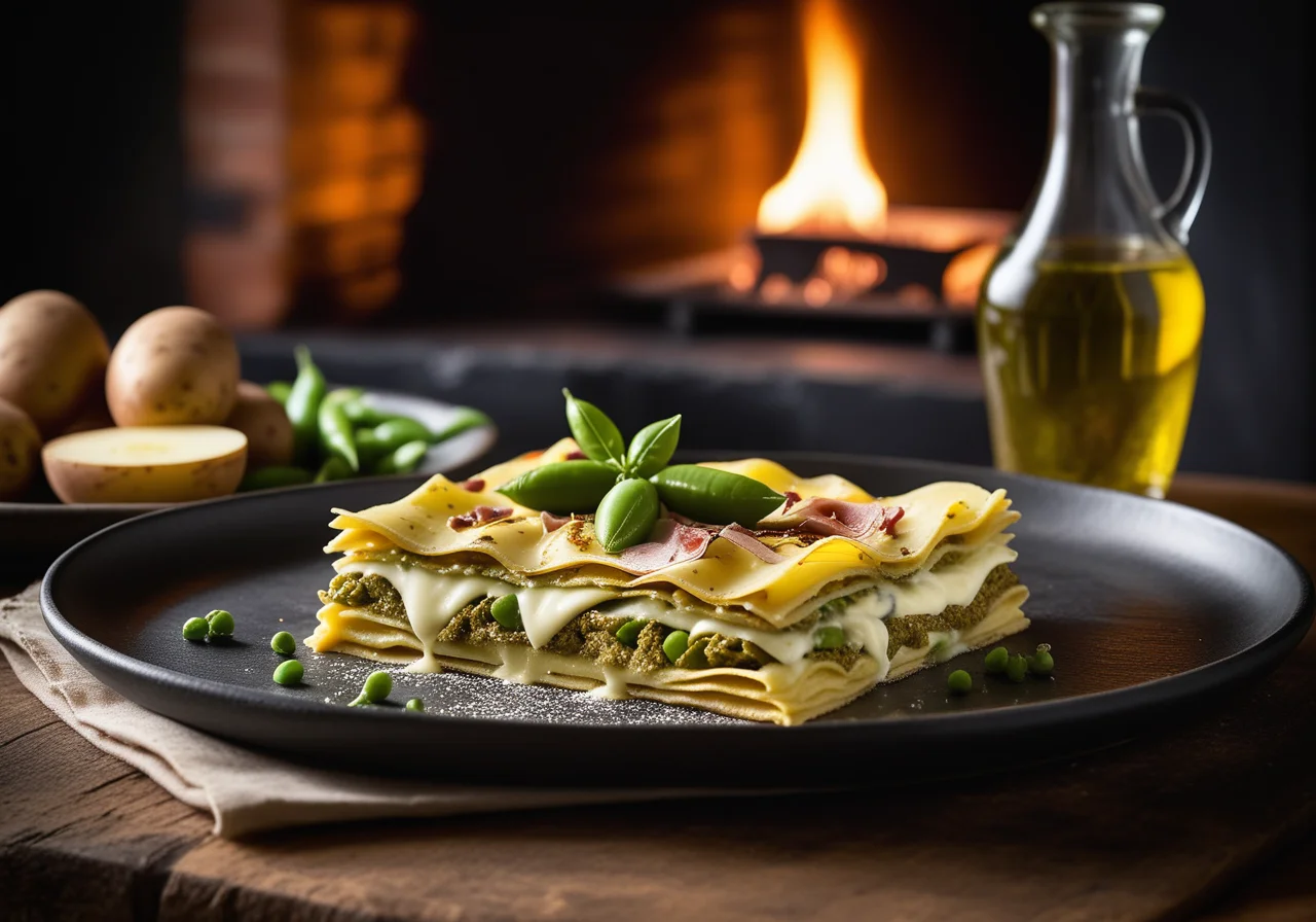 Pesto Lasagna with Potatoes