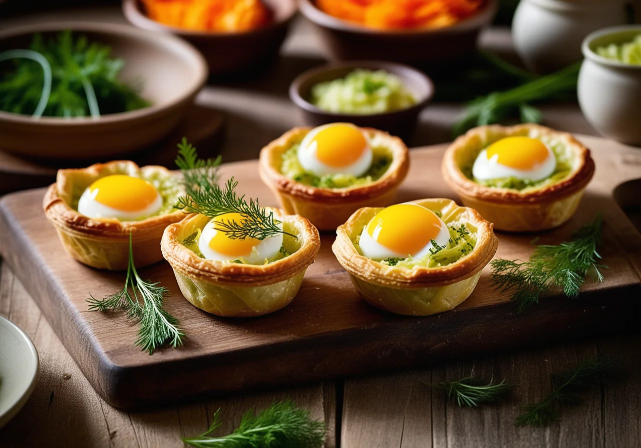 Pastry Cups with Sauerkraut Filling