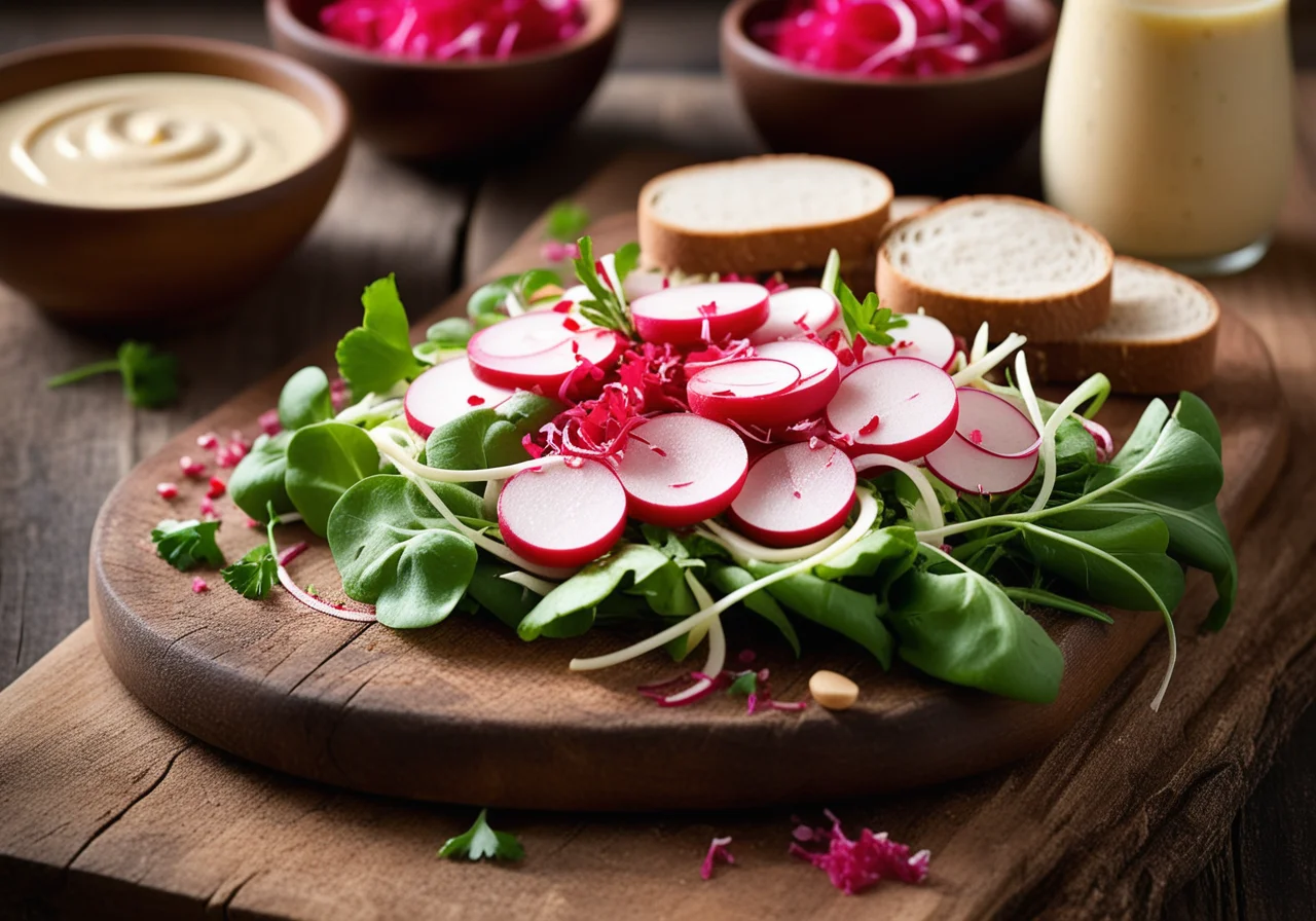 Radish Salad with Toasted Bread