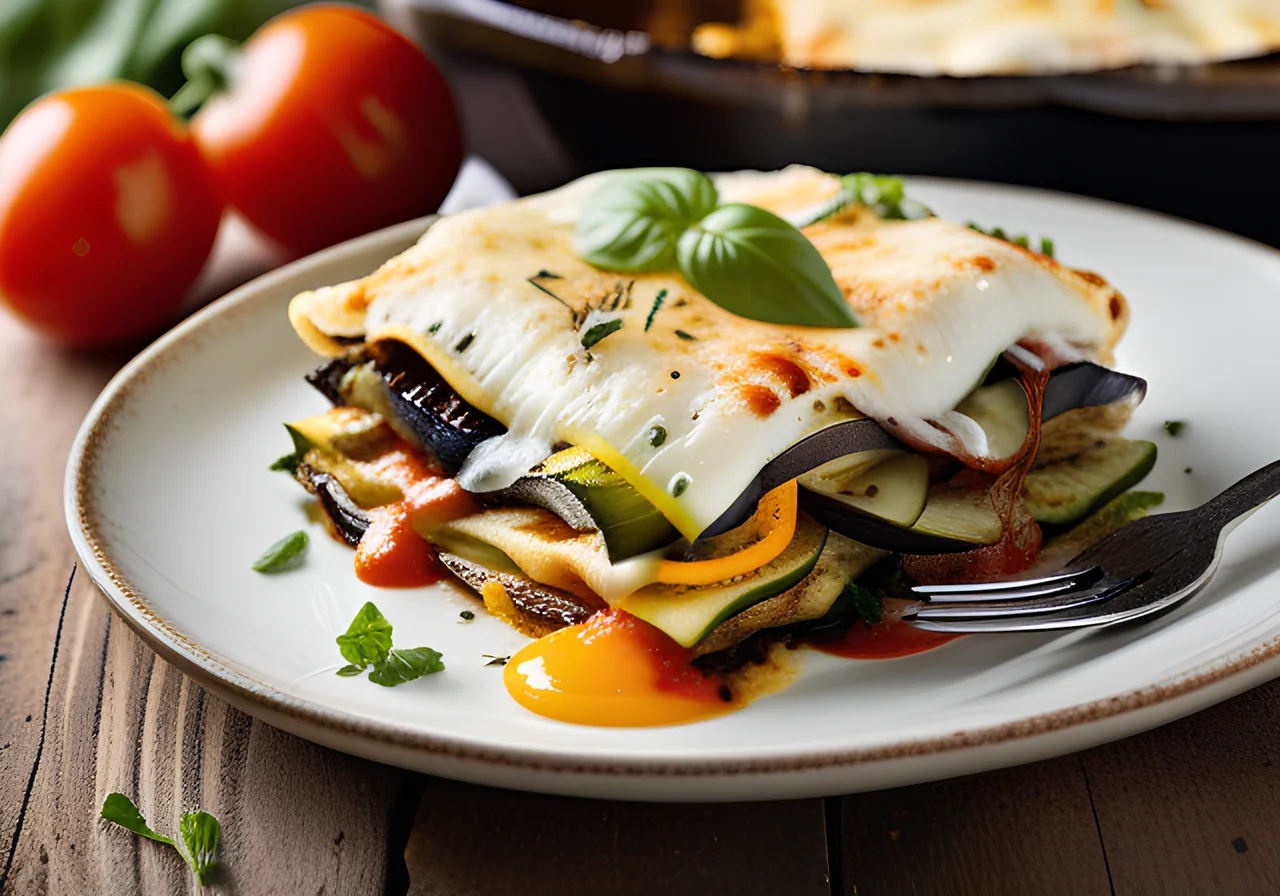 Vegetarian Lasagna with Grilled Vegetables