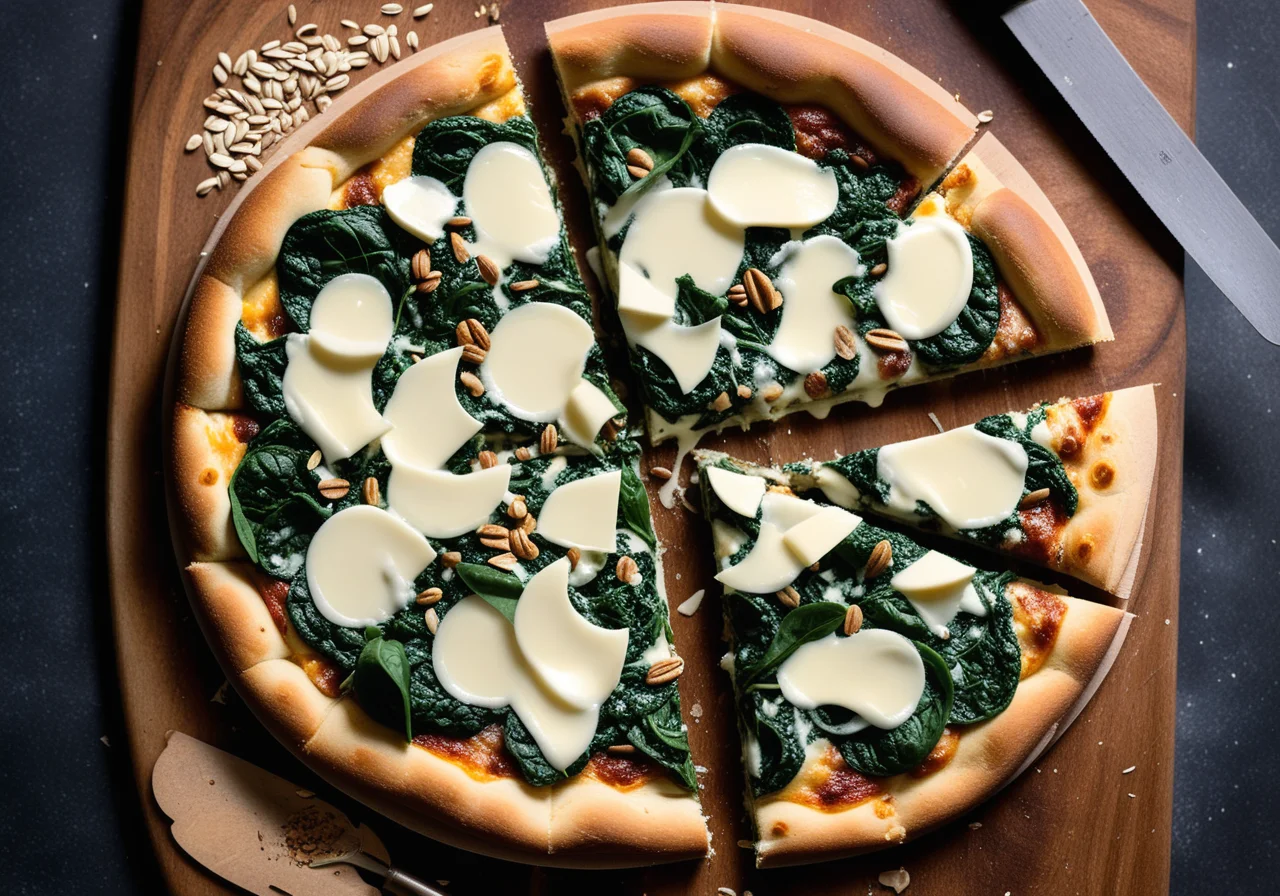 Spinach and Cheese Pizza