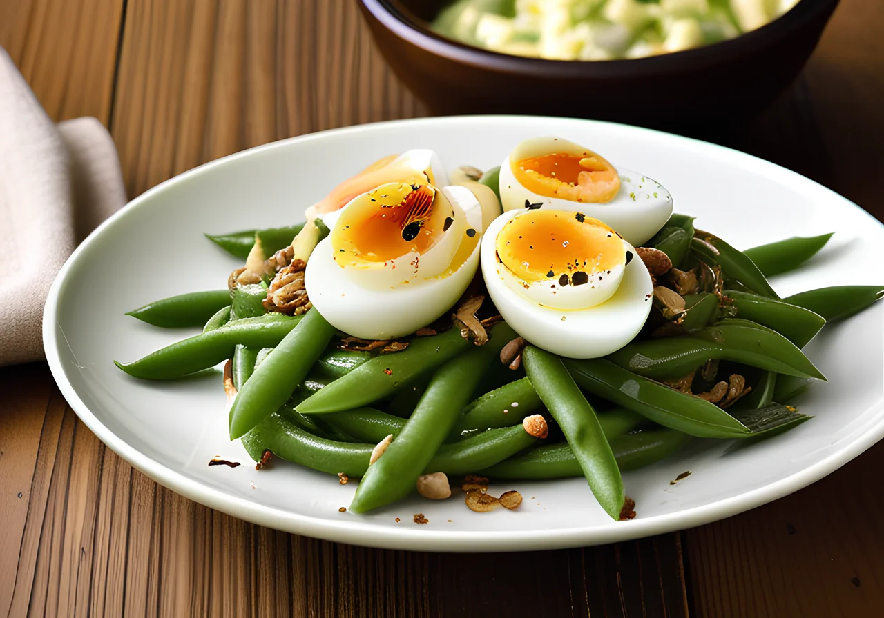 Bean Salad with Egg