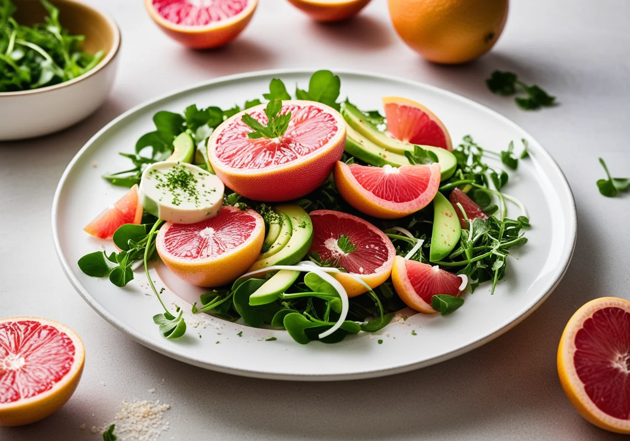 California-Style Grapefruit and Spring Onion Salad