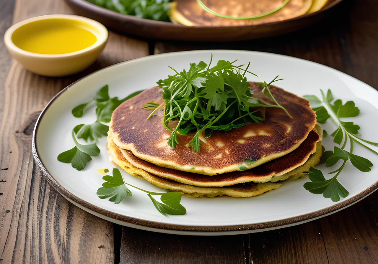 Parsnip Pancakes with Herb Dip