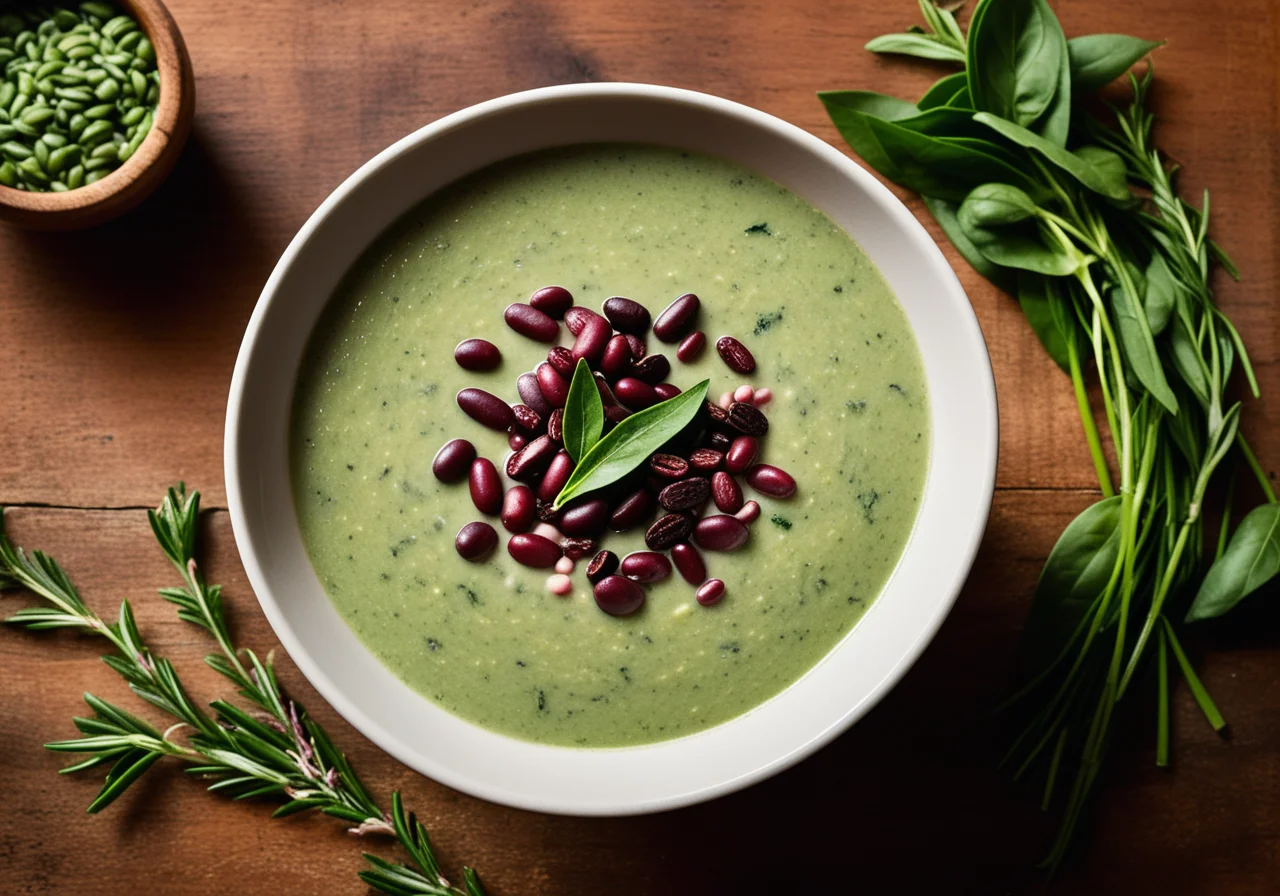 Vegan Spinach Soup with Beans