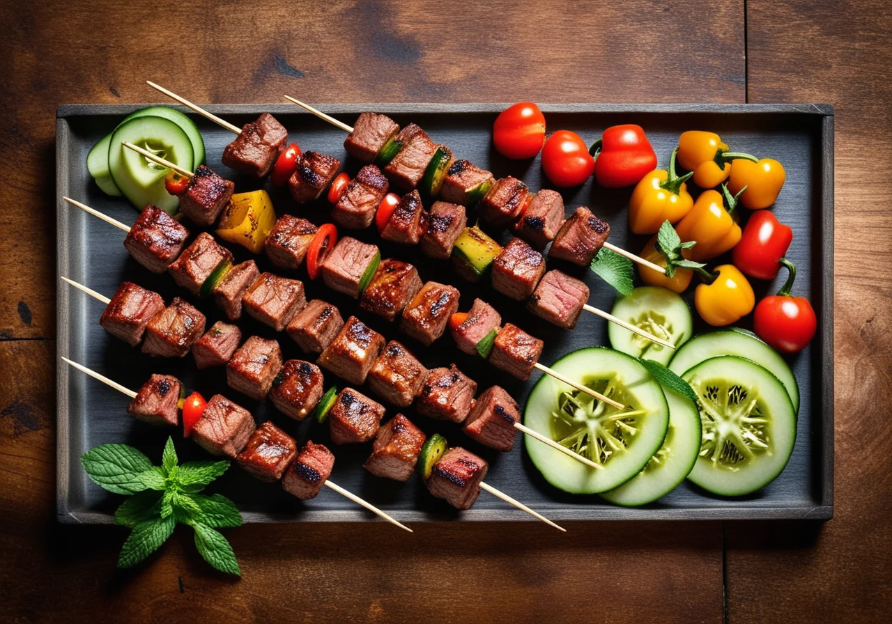 Oriental Spiced Meat Skewers