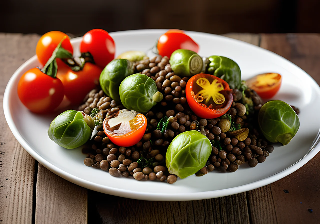 Brussels Sprouts with Lentils