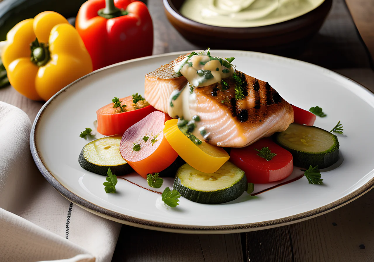 Pan‑fried Victoria Trout with Vegetables