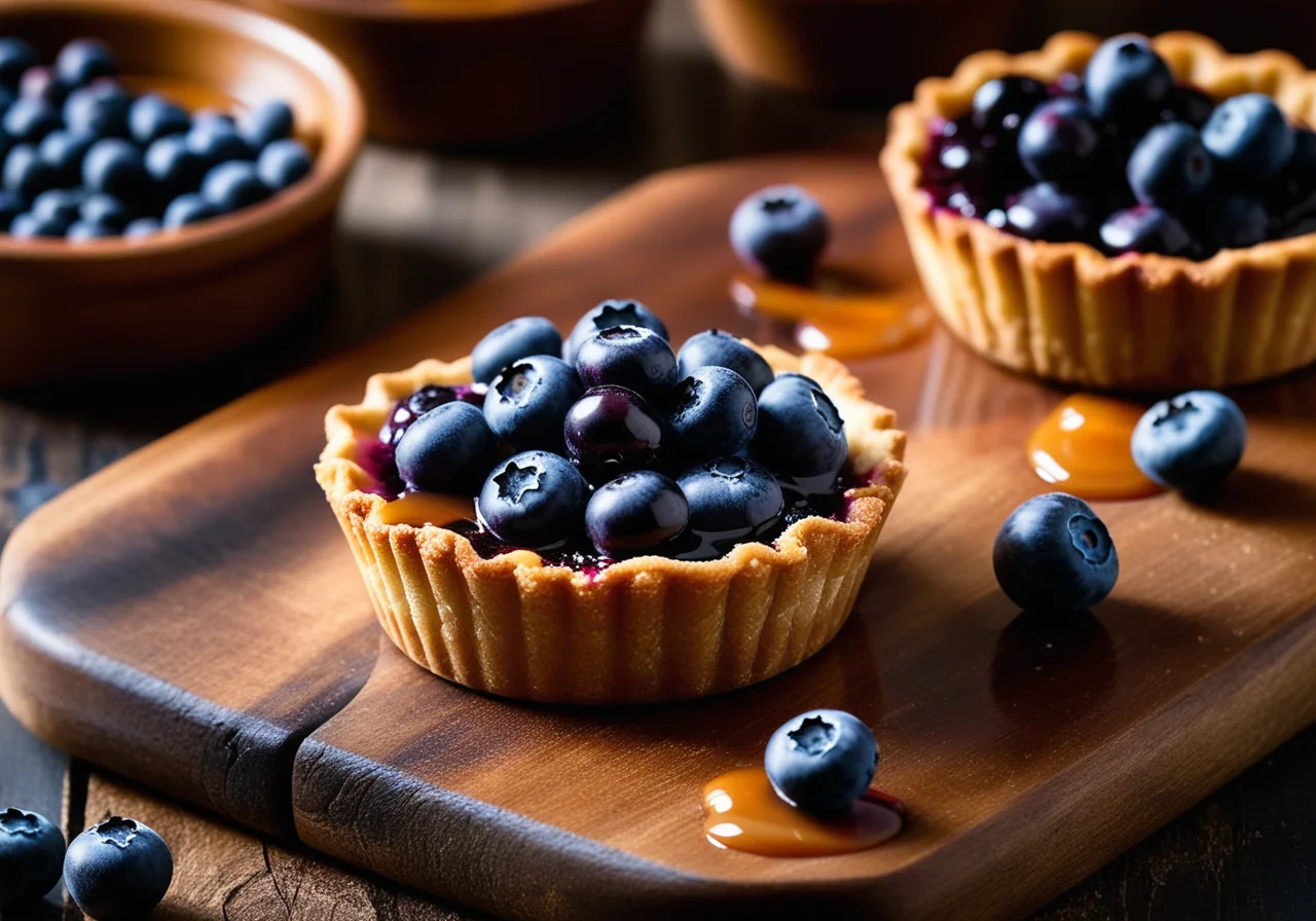 Blueberry Caramel Tartlets