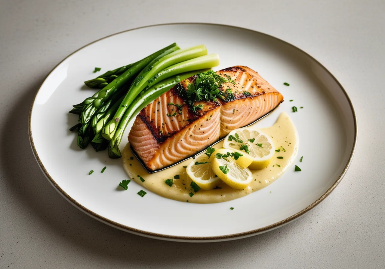 Salmon with Leek