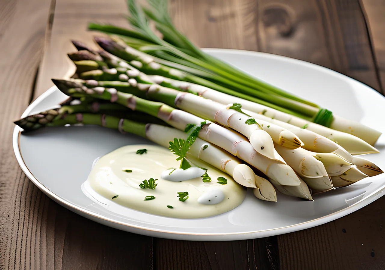White Asparagus with Herb Yogurt