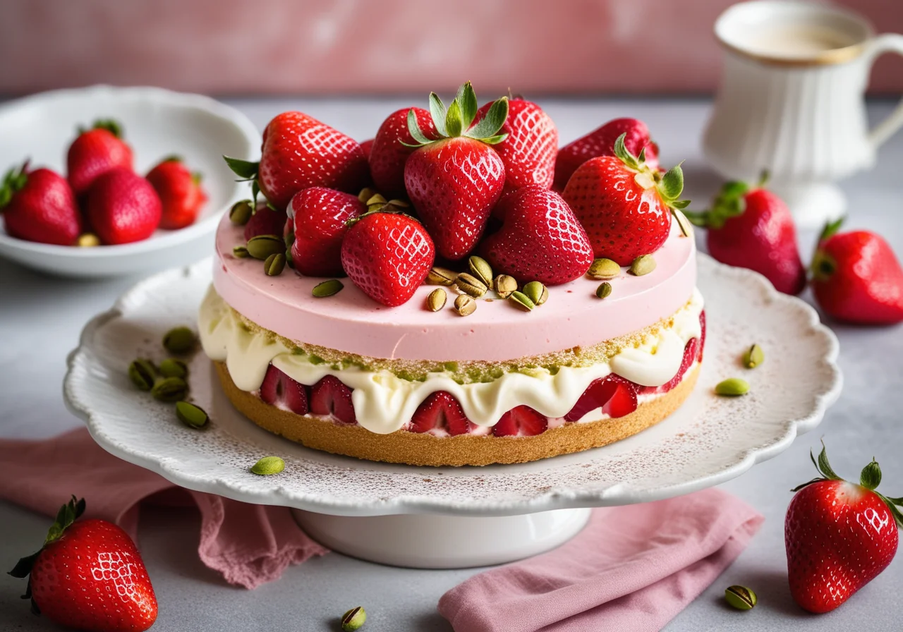 Strawberry Charlotte with Ladyfingers