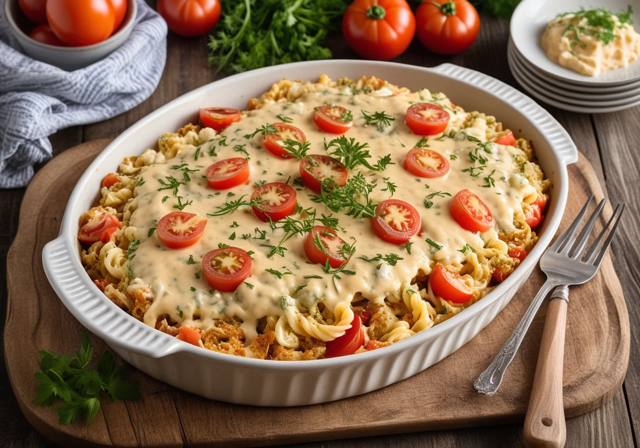 Noodle Cauliflower Casserole with Tofu