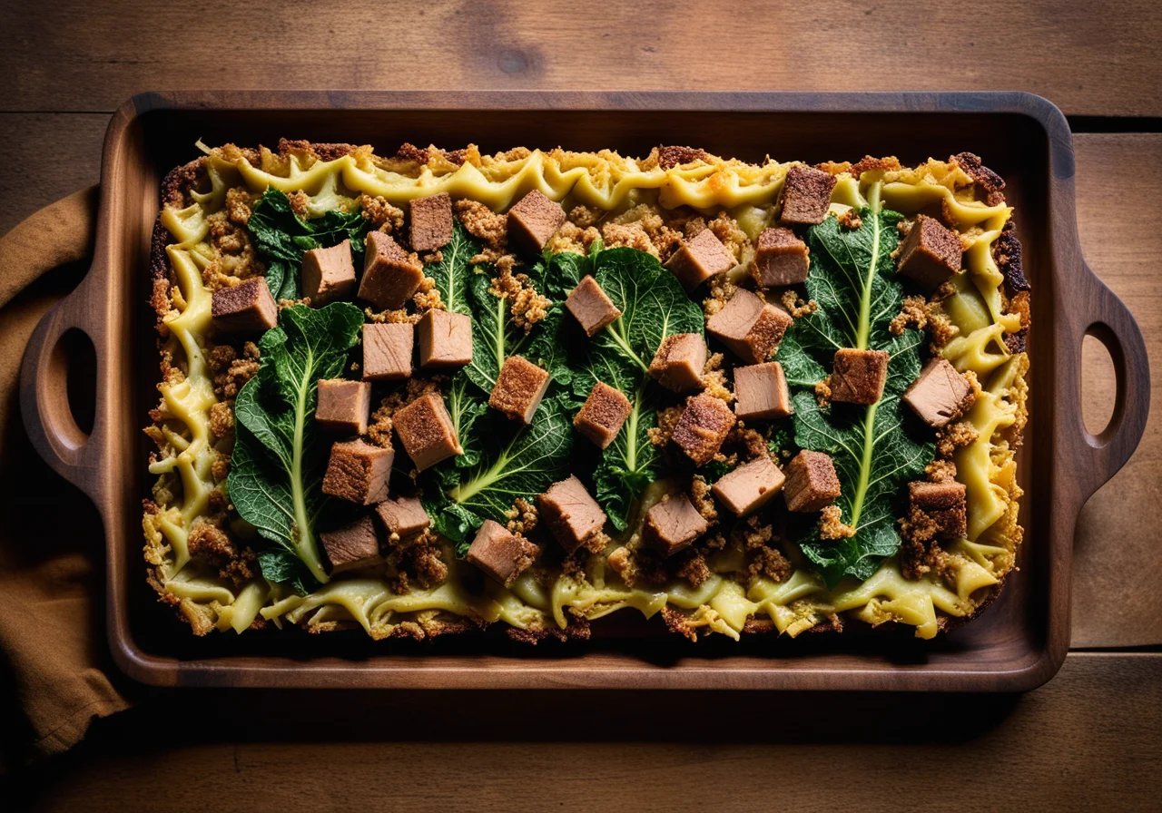 Cabbage Gratin with Chestnuts and Veal