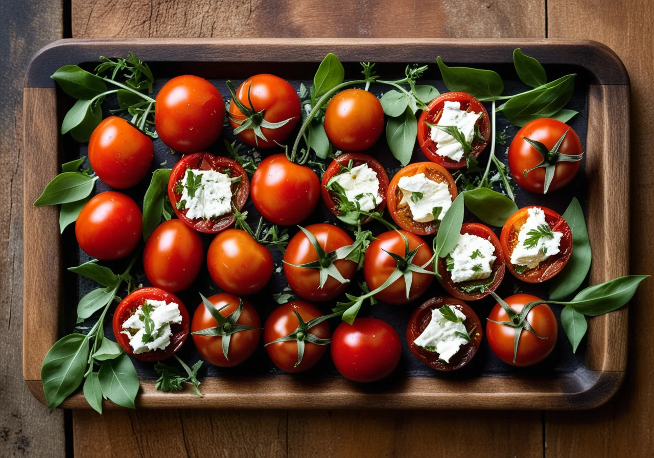 Tomato, Goat Cheese and Arugula Salad