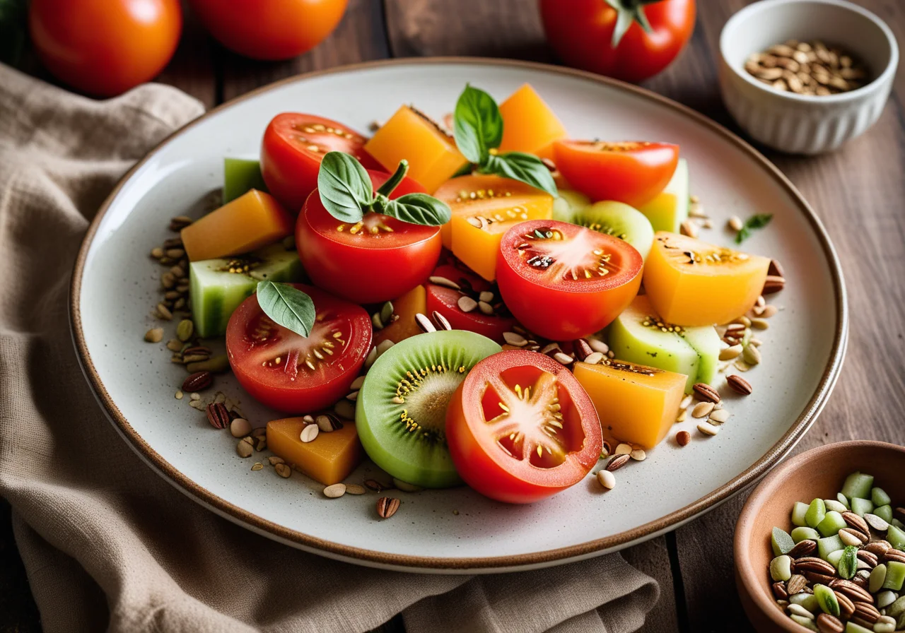 Tomato Salad with Melon
