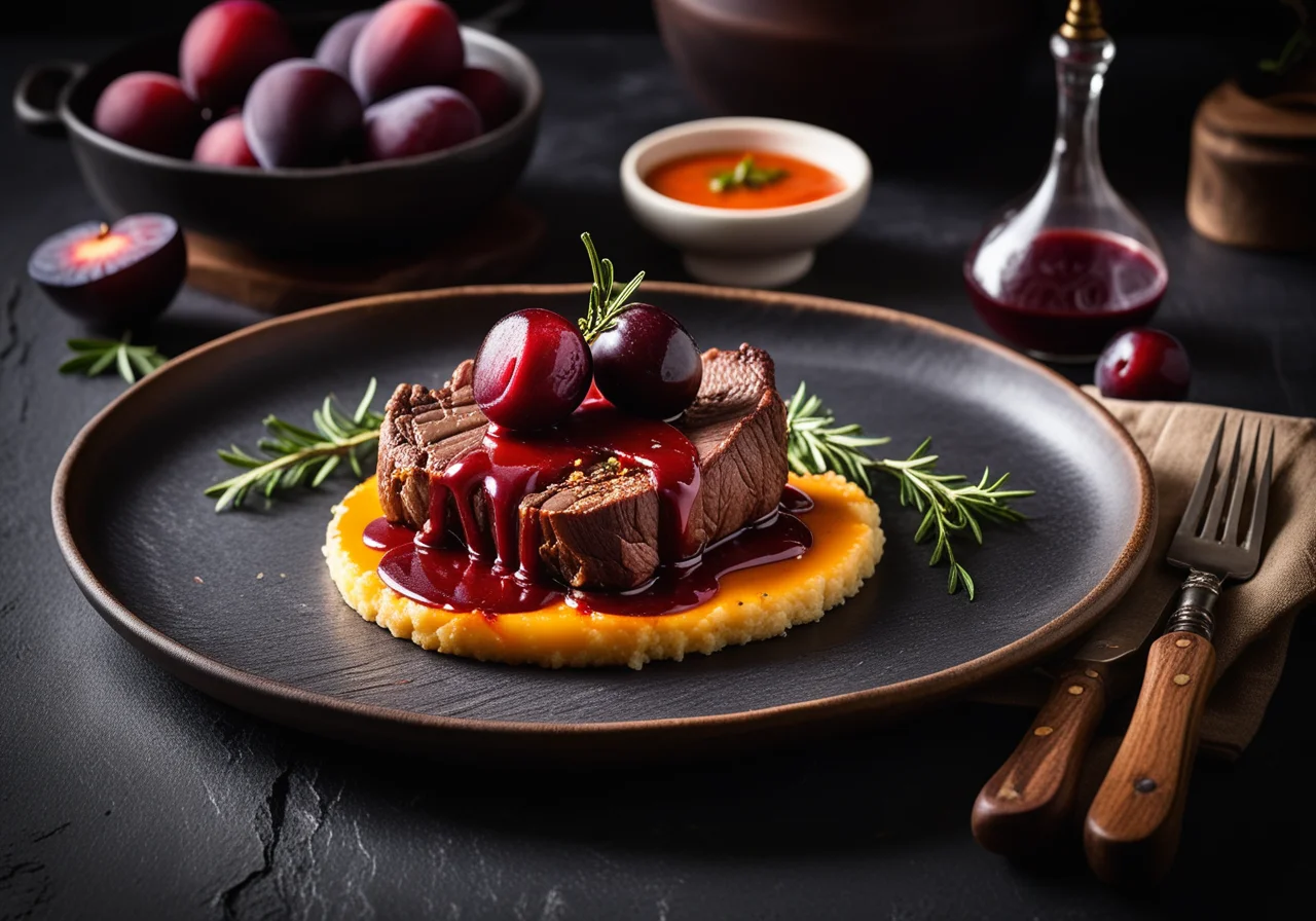 Venison with Plum Sauce