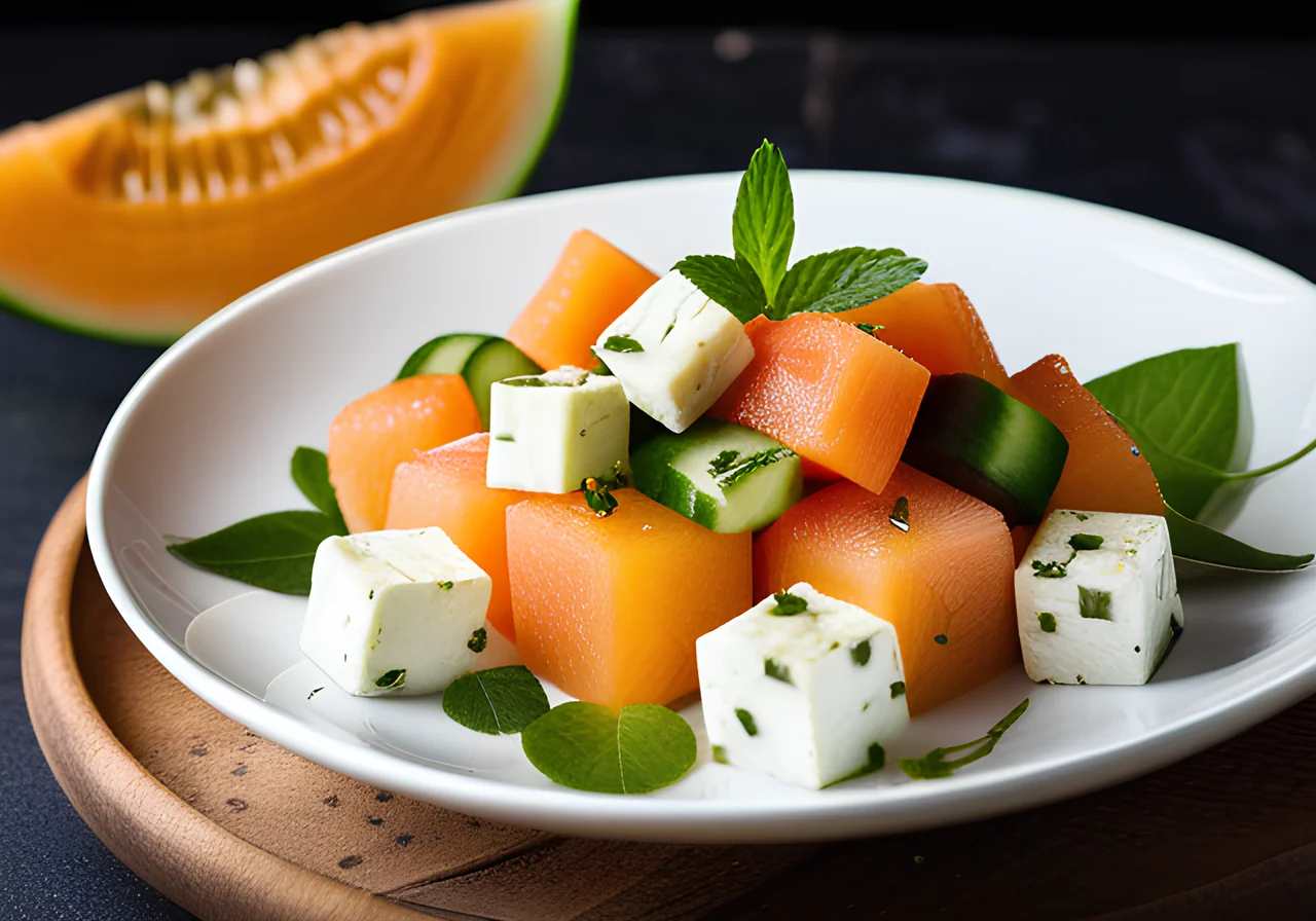 Melon-Cucumber Salad with Feta