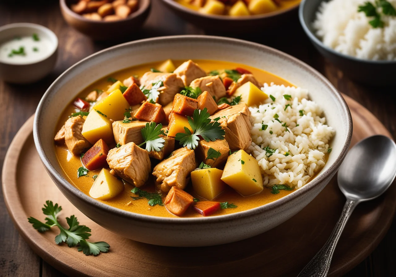 Spicy Chicken Stew with Almonds
