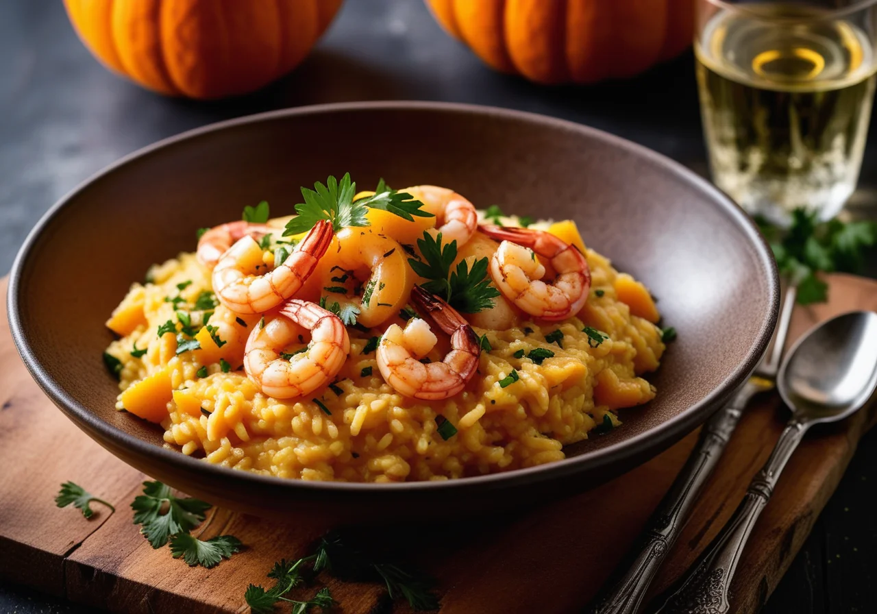Risotto with Pumpkin and Shrimp