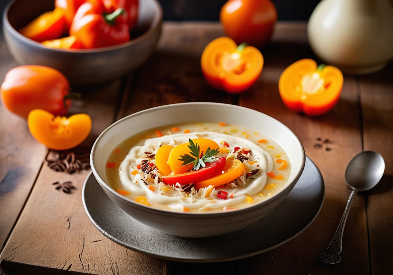 Sauerkraut Soup with Bell Peppers